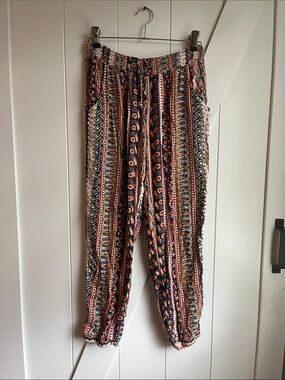 American Eagle Outfitters Multicolor Striped Boho Joggers